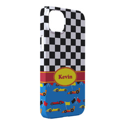 Racing Car iPhone Case - Plastic - iPhone 14 Pro Max (Personalized)