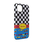 Racing Car iPhone Case - Rubber Lined - iPhone 14 Pro (Personalized)
