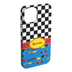 Racing Car iPhone Case - Plastic - iPhone 15 Plus (Personalized)