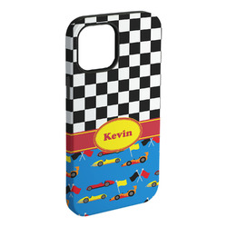 Racing Car iPhone Case - Rubber Lined - iPhone 15 Plus (Personalized)