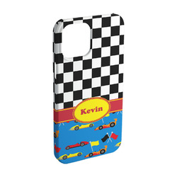 Racing Car iPhone Case - Plastic - iPhone 15 Pro (Personalized)