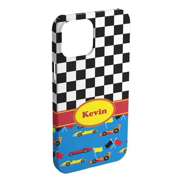Custom Racing Car iPhone Case - Plastic - iPhone 15 Pro Max (Personalized)