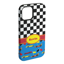 Racing Car iPhone Case - Rubber Lined - iPhone 15 Pro Max (Personalized)