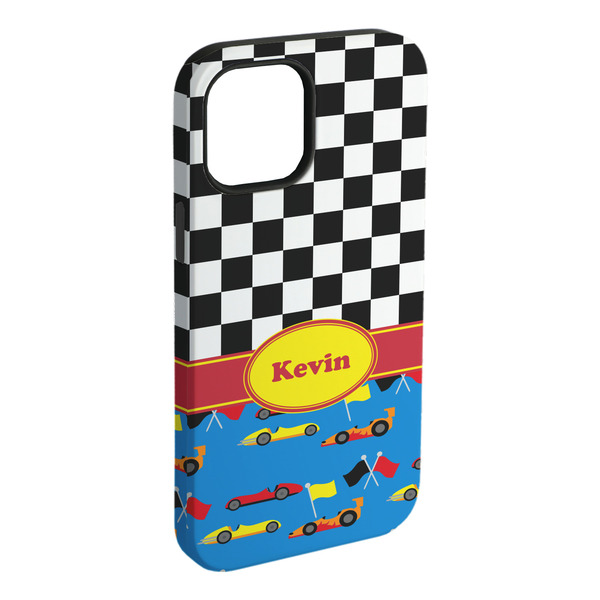 Custom Racing Car iPhone Case - Rubber Lined - iPhone 15 Pro Max (Personalized)
