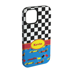 Racing Car iPhone Case - Rubber Lined - iPhone 15 Pro (Personalized)