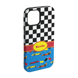 Racing Car iPhone Case - Rubber Lined - iPhone 15 (Personalized)