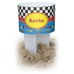 Racing Car White Beach Spiker Drink Holder (Personalized)
