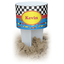Racing Car White Beach Spiker Drink Holder (Personalized)