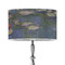 Water Lilies by Claude Monet 12" Drum Lampshade - ON STAND (Poly Film)