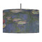 Water Lilies by Claude Monet 12" Drum Lampshade - PENDANT (Fabric)