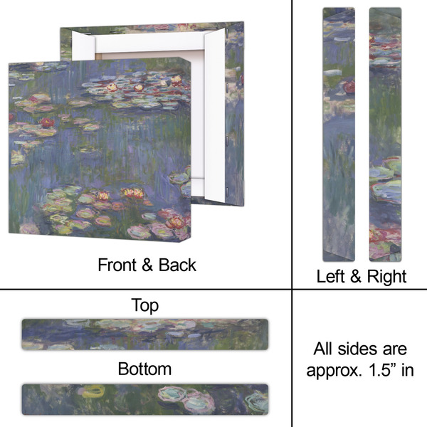 Water Lilies by Claude Monet 12x12 - Canvas Print - Approval