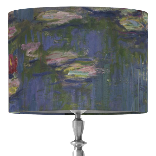 Custom Water Lilies by Claude Monet 16" Drum Lamp Shade - Fabric