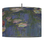 Water Lilies by Claude Monet 16" Drum Pendant Lamp - Fabric