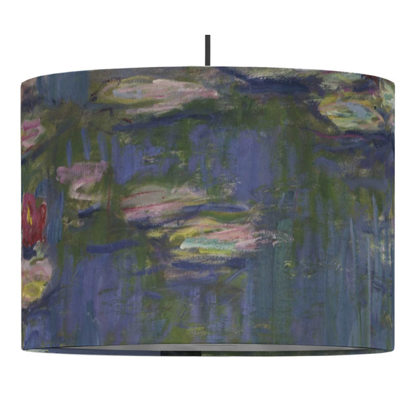 Custom Water Lilies by Claude Monet Drum Pendant Lamp