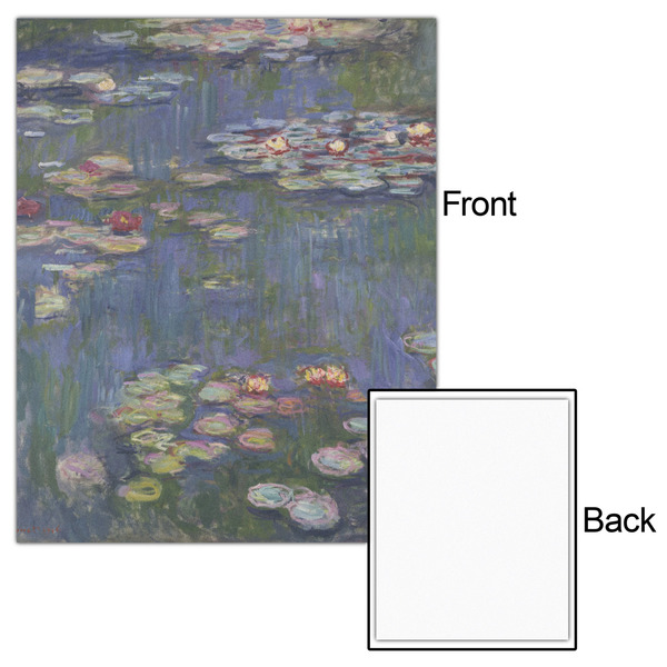 Water Lilies by Claude Monet 16x20 - Matte Poster - Front & Back