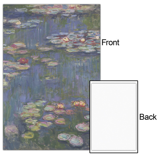 Water Lilies by Claude Monet 24x36 - Matte Poster - Front & Back