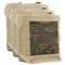 Water Lilies by Claude Monet 3 Reusable Cotton Grocery Bags - Front View