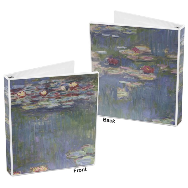 Water Lilies by Claude Monet 3-Ring Binder Front and Back