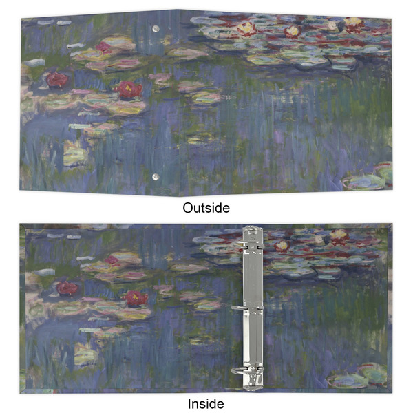 Water Lilies by Claude Monet 3 Ring Binders - Full Wrap - 2" - APPROVAL