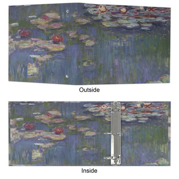 Water Lilies by Claude Monet 3 Ring Binders - Full Wrap - 3" - APPROVAL