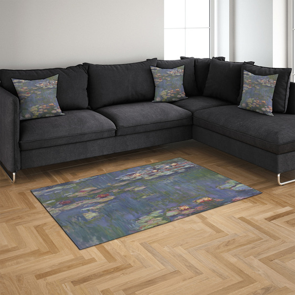 Water Lilies by Claude Monet 4'x6' Indoor Area Rugs - IN CONTEXT