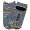 Water Lilies by Claude Monet Adult Ankle Socks - Single Pair - Front and Back