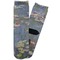 Water Lilies by Claude Monet Adult Crew Socks - Single Pair - Front and Back