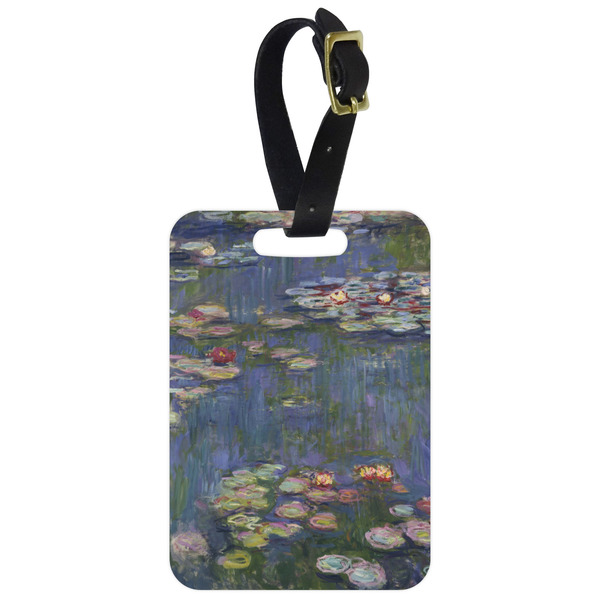 Custom Water Lilies by Claude Monet Metal Luggage Tag