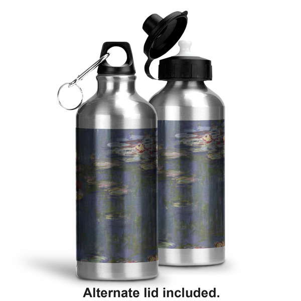 Water Lilies by Claude Monet Aluminum Water Bottle - Alternate lid options