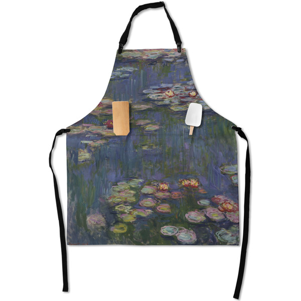 Custom Water Lilies by Claude Monet Apron With Pockets