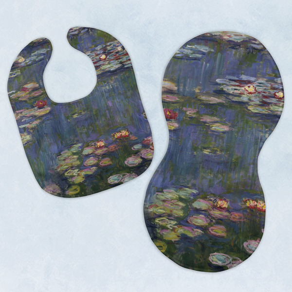 Custom Water Lilies by Claude Monet Baby Bib & Burp Set