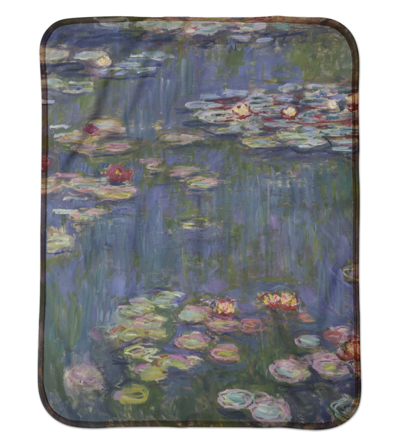 Water Lilies by Claude Sherpa Baby Blanket 30" x 40" YouCustomizeIt