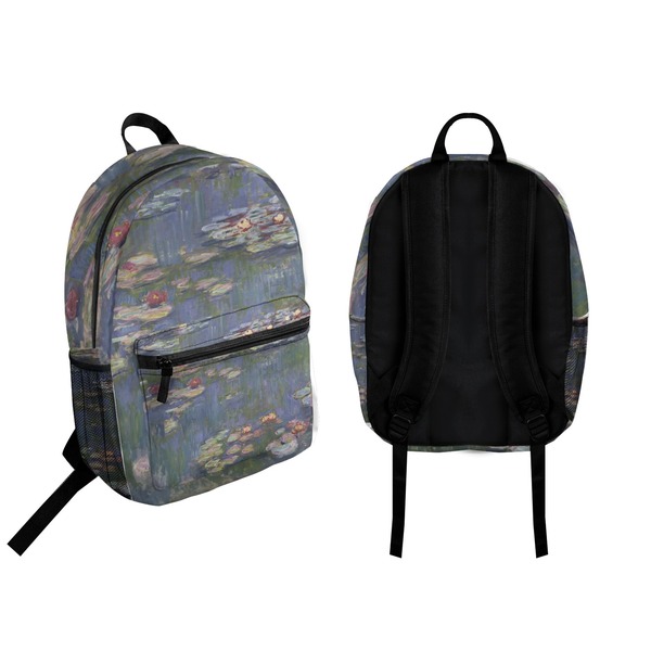 Water Lilies by Claude Monet Backpack front and back - Apvl