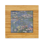 Water Lilies by Claude Monet Bamboo Trivet with Ceramic Tile Insert