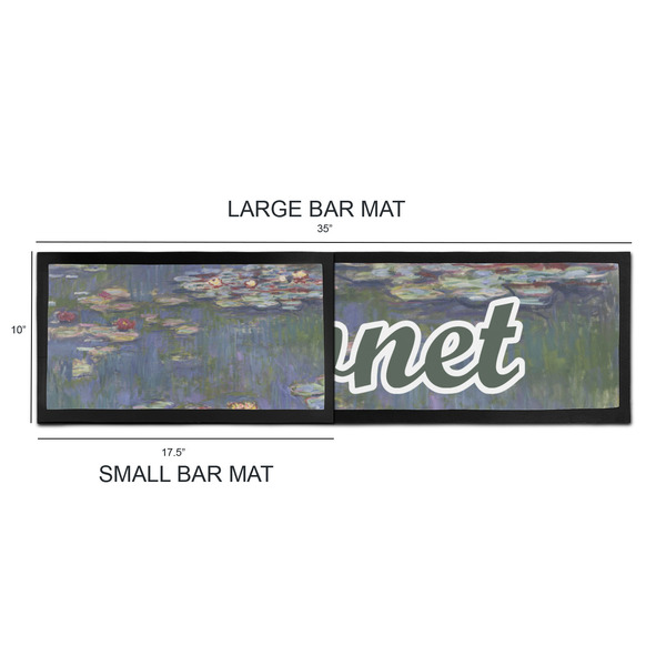 Water Lilies by Claude Monet Bar Mats - Sizing Chart