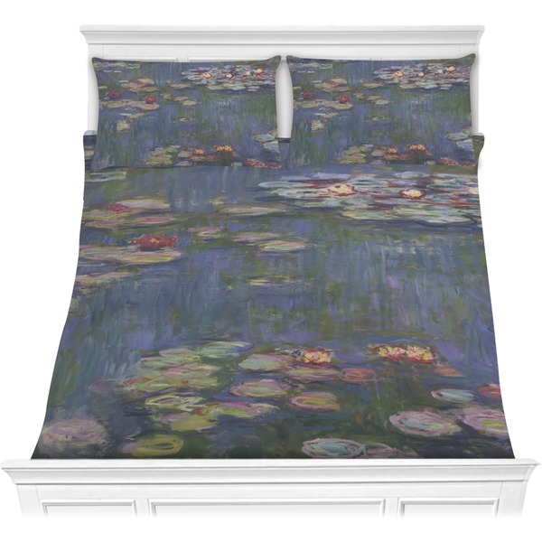 Custom Water Lilies by Claude Monet Comforter Set - Full / Queen