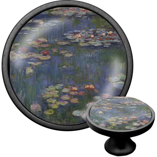Custom Water Lilies by Claude Monet Cabinet Knob (Black)