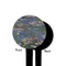 Water Lilies by Claude Monet Black Plastic 4" Food Pick - Round - Single Sided - Front & Back
