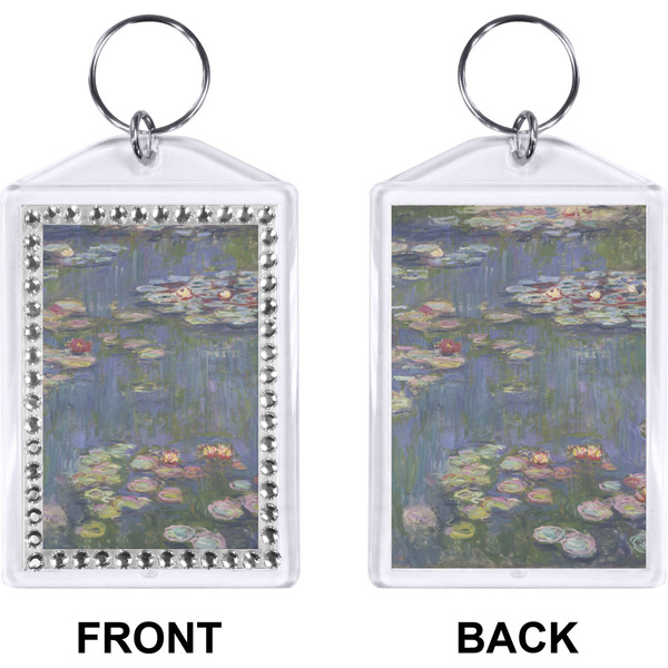 Water Lilies by Claude Monet Bling Keychain (Front + Back)