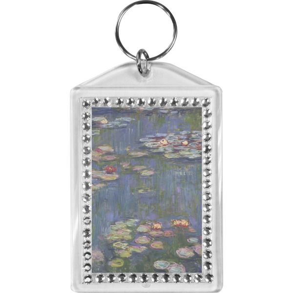Custom Water Lilies by Claude Monet Bling Keychain