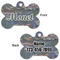 Water Lilies by Claude Monet Bone Shaped Dog ID Tag - Large - Approval