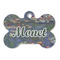 Water Lilies by Claude Monet Bone Shaped Dog ID Tag - Large - Front