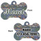 Water Lilies by Claude Monet Bone Shaped Dog Tag - Front & Back
