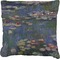 Water Lilies by Claude Monet Burlap Pillow 16"
