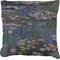 Water Lilies by Claude Monet Burlap Pillow 24"