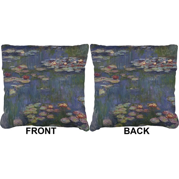 Water Lilies by Claude Monet Burlap Pillow Approval