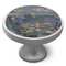 Water Lilies by Claude Monet Cabinet Knob - Nickel - Side
