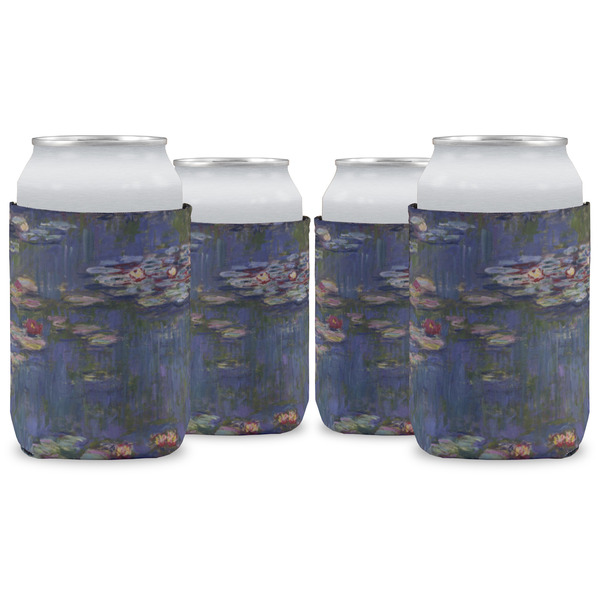 Custom Water Lilies by Claude Monet Can Cooler (12 oz) - Set of 4