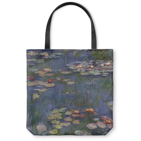 Custom Water Lilies by Claude Monet Canvas Tote Bag - Large - 18"x18"