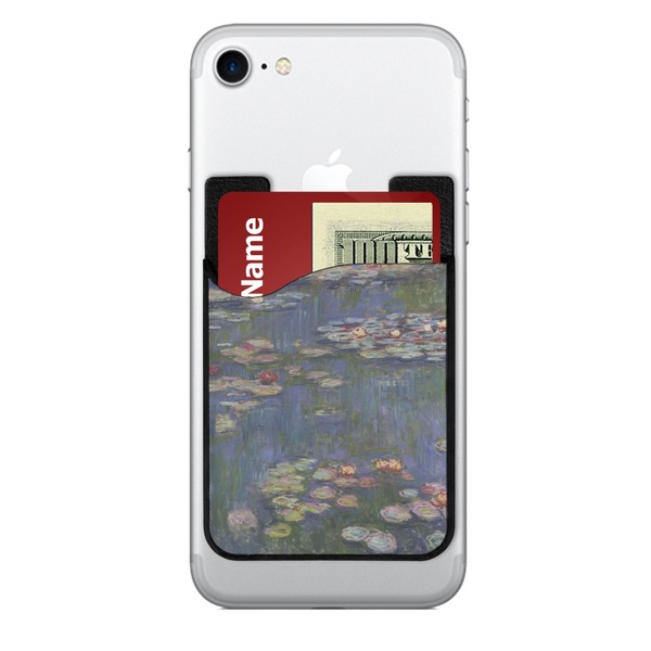 Custom Water Lilies by Claude Monet 2-in-1 Cell Phone Credit Card Holder & Screen Cleaner